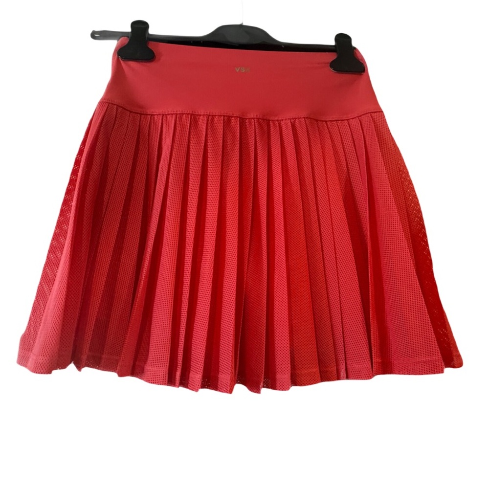 VSX Bold Red Pleated A-Line Skirt